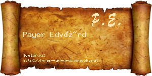 Payer Edvárd névjegykártya